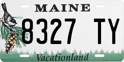 ME license plate 8327TY