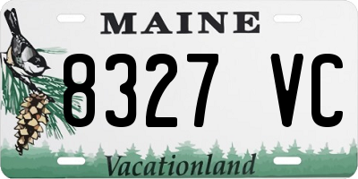 ME license plate 8327VC