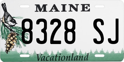 ME license plate 8328SJ