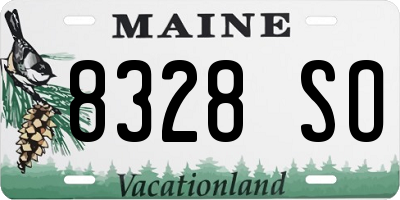 ME license plate 8328SO