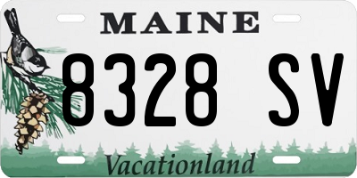 ME license plate 8328SV