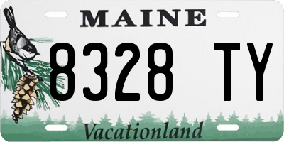 ME license plate 8328TY