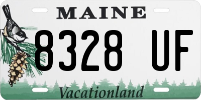 ME license plate 8328UF