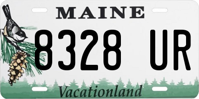 ME license plate 8328UR