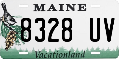 ME license plate 8328UV