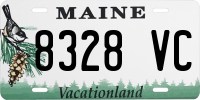 ME license plate 8328VC