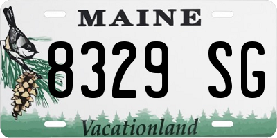 ME license plate 8329SG