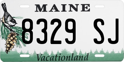 ME license plate 8329SJ