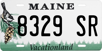 ME license plate 8329SR