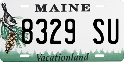ME license plate 8329SU