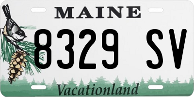 ME license plate 8329SV