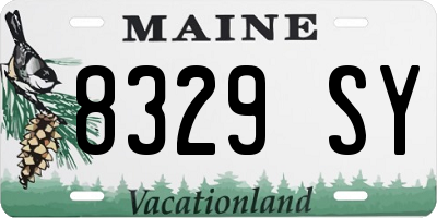 ME license plate 8329SY