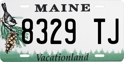 ME license plate 8329TJ