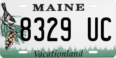 ME license plate 8329UC