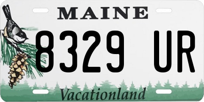 ME license plate 8329UR