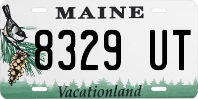 ME license plate 8329UT