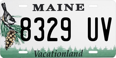 ME license plate 8329UV