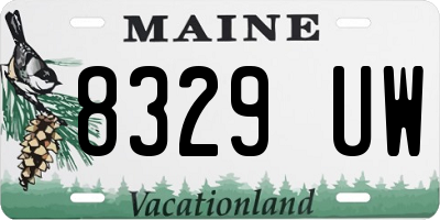 ME license plate 8329UW