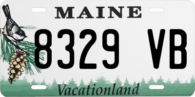 ME license plate 8329VB