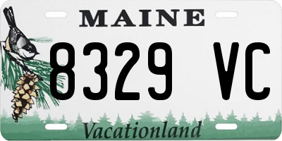 ME license plate 8329VC