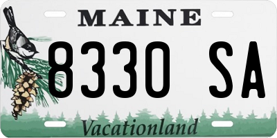 ME license plate 8330SA