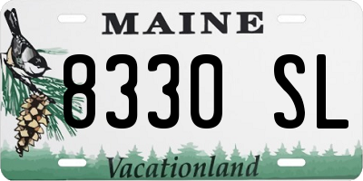 ME license plate 8330SL