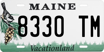 ME license plate 8330TM