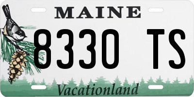 ME license plate 8330TS