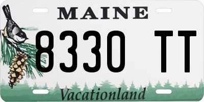 ME license plate 8330TT
