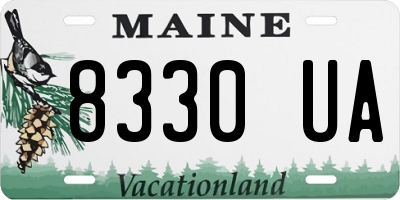 ME license plate 8330UA