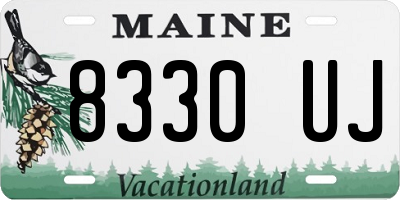 ME license plate 8330UJ