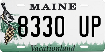 ME license plate 8330UP