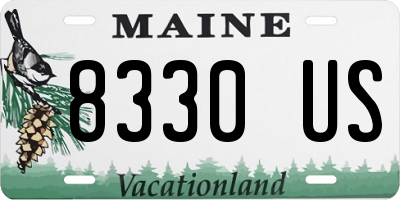 ME license plate 8330US