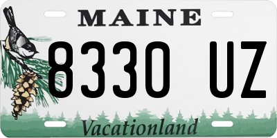 ME license plate 8330UZ