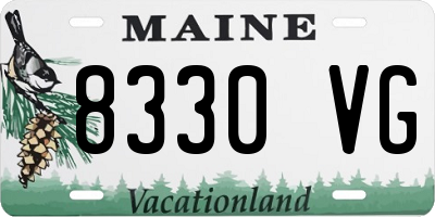 ME license plate 8330VG