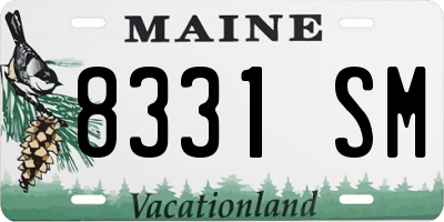 ME license plate 8331SM