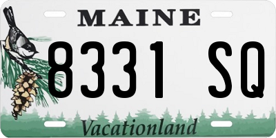 ME license plate 8331SQ