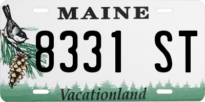 ME license plate 8331ST
