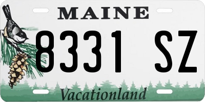 ME license plate 8331SZ