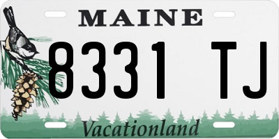 ME license plate 8331TJ