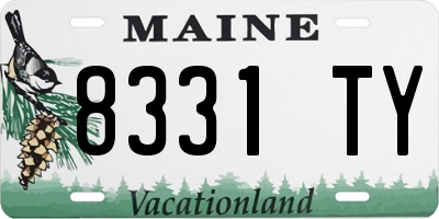 ME license plate 8331TY