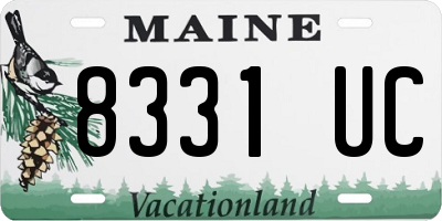 ME license plate 8331UC