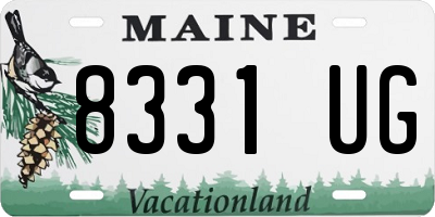ME license plate 8331UG