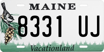 ME license plate 8331UJ