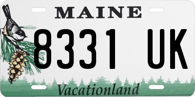 ME license plate 8331UK