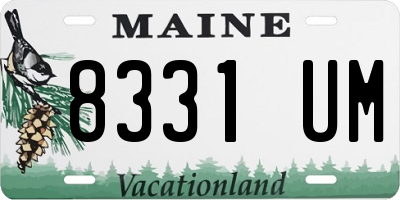 ME license plate 8331UM