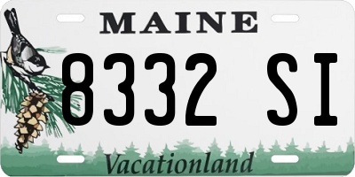 ME license plate 8332SI