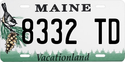 ME license plate 8332TD