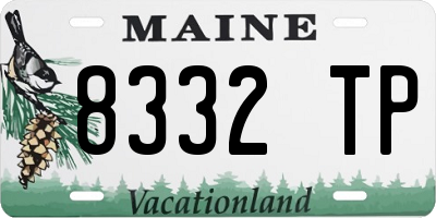 ME license plate 8332TP