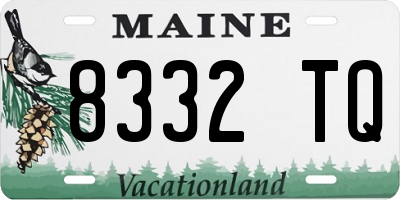 ME license plate 8332TQ